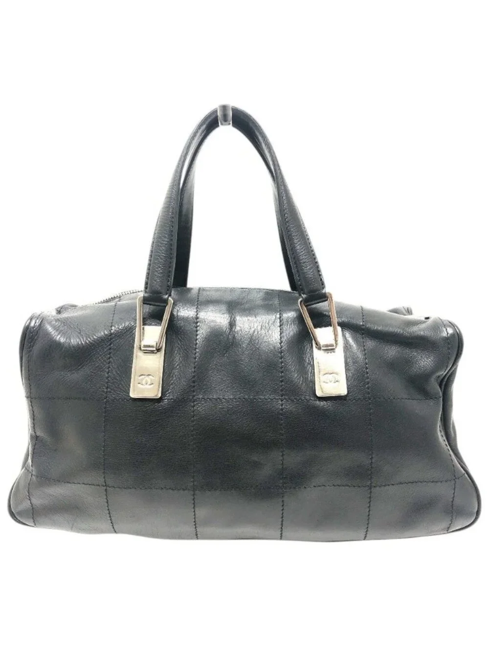 Chanel Handle Choco Bar Leather Black Handbag